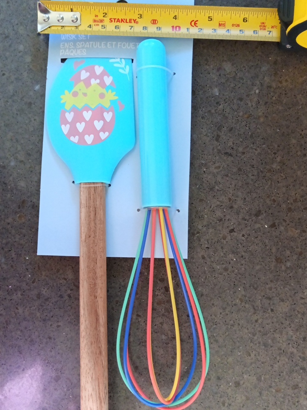 Easter Spatula and Whisk Set - Blue & Pink